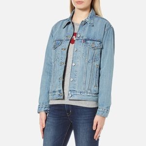 LEVI EX BOYFRIEND TRUCKER DENIM JEAN JACKET NWT